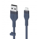 Belkin Boost Charge Silicon USB-A to Lightning Cable 1M Blue CAA008BT1MBL