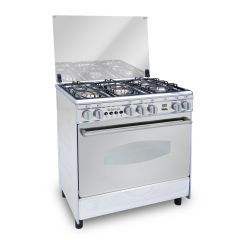 Top Gas Cooker 5 Burners 60 x 80 Stainless Steel Surface High Lux With Fan Digital TGS806-6