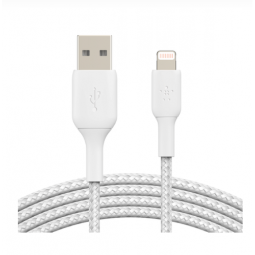Belkin Braided Lightning to USB-A Cable 3m White CAA002BT3MWH