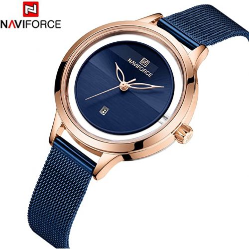 Naviforce Watch For Women Stainless Steel Blue 5014 RG-BE