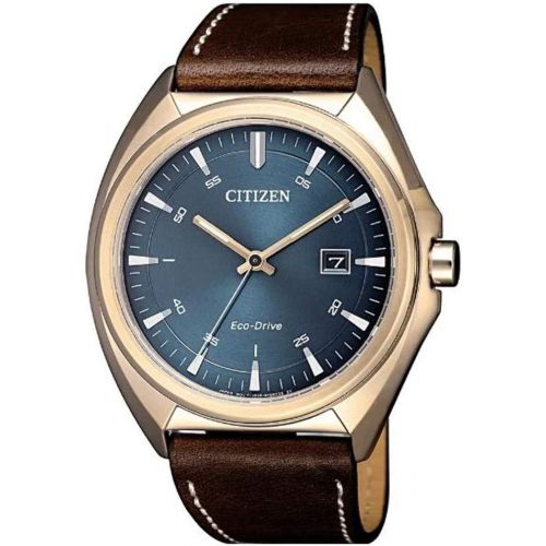 Citizen Men Blue Dial Leather Band Watch AW1573-11L