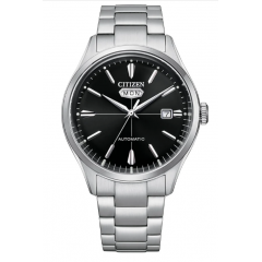 Citizen Watch With A Black Stainless Steel Bracelet For Men Silver NH8391-51E