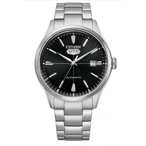 Citizen Watch With A Black Stainless Steel Bracelet For Men Silver NH8391-51E