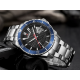 Naviforce Men's Blue Dial Stainless Steel Quartz Watch Silver 9191 S-S-BE