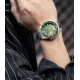Naviforce Men's Green Dial Stainless Steel Quartz Watch Silver 9191 S-RG-GN