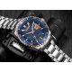 Naviforce Men's Blue Dial Stainless Steel Quartz Watch Silver 9191 S-RG-BE