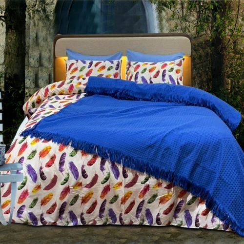 Family Bed Bed Sheet Set Cotton Touch 4 Pieces Multi Color F-61200721