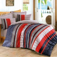 Family Bed Bed Sheet Set Cotton Touch 4 Pieces Multi Color F-40036485