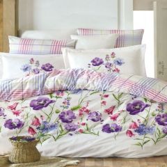 Family Bed Bed Sheet Set Cotton Touch 4 Pieces Multi Color F-40036477