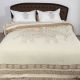 Family Bed Acrylic Coverlet Set 4 Pieces Biege F-61263114