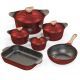 Nice Cooker Set 10 PCS Titanium Granite Cherry 0745125105574