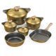 Nice Cooker Set 10 PCS Titanium Granite Gold 0745125103167