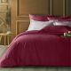 Family Bed Bed Sheet Set Plain Striped 4 Pieces Pink F-61447204