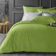 Family Bed Bed Sheet Set Plain Striped 4 Pieces Green F-61447196