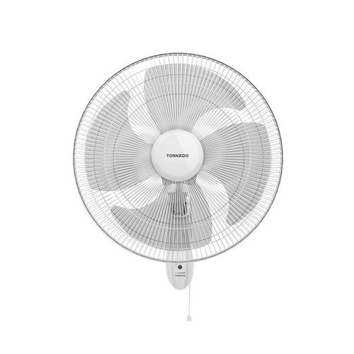 TORNADO Wall Fan 16 Inch With 4 Plastic Blades and 3 Speeds White TWF-16W