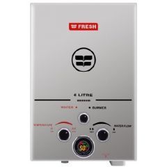 Fresh Gas Water Heater 6 Liter With Adapter Silver 6L-11089