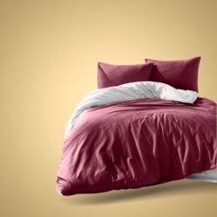 Family Bed Bed Sheet Set Plain 4 Pieces Pink F-61447144
