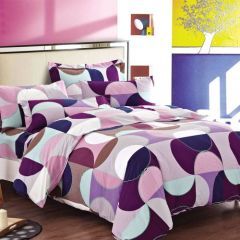 Family Bed Comforter Set Cotton Satin 2 Pieces Multi Color F-40036582