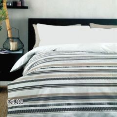 Family Bed Comforter Set Cotton Satin 3 Pieces Multi Color F-61220064