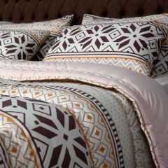Family Bed Comforter Set Cotton Satin 3 Pieces Multi Color F-47228935