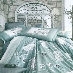 Family Bed Comforter Set Cotton Satin 3 Pieces Multi Color F-39994820