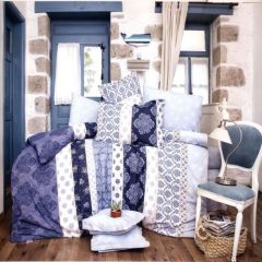 Family Bed Comforter Set Cotton Satin 3 Pieces Multi Color F-39993979