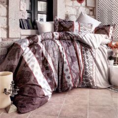Family Bed Comforter Set Cotton Satin 3 Pieces Multi Color F-40036394