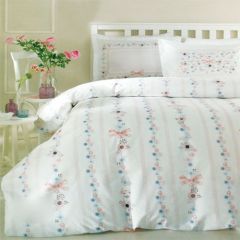 Family Bed Comforter Set Cotton Satin 3 Pieces Multi Color F-61220059