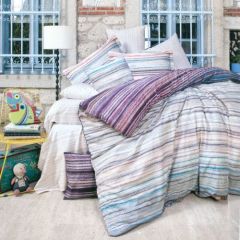 Family Bed Comforter Set Cotton Satin 2 Pieces Multi Color F-40013241