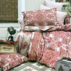 Family Bed Comforter Set Cotton Satin 2 Pieces Multi Color F-40013243