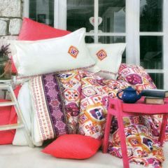 Family Bed Comforter Set Cotton Satin 2 Pieces Multi Color F-40013291