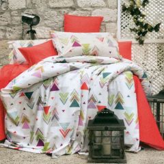 Family Bed Comforter Set Cotton Satin 2 Pieces Multi Color F-40013278