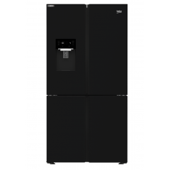 BEKO Refrigerator Side x Side 626 Liter NoFrost Digital with Water Dispenser Black GNE134626BH