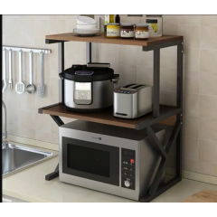 Wood & More Microwave Stand Made of High-Quality Steel microwave stand-4