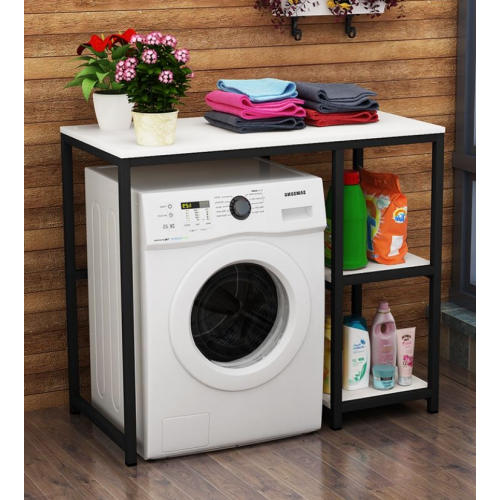 Wood & More Washing machine unit consisting of 3 shelves Washer Unit-2
