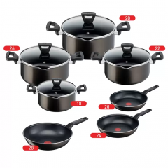 Tefal XL Intense Stewpot Set With Glass Lid 11 Pieces 403841103