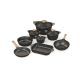 Nice Cooker Set 12 PCS Titanium Granite Black 0745125106120