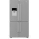 BEKO Refrigerator 4 Door Side x Side 626 Liter NoFrost Digital with Water Dispenser Stainless GNE134626ZXH