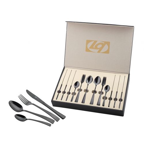 LQ Set 24 Piece Forks and Spoons Titanium Plated Stainless DA141C023-TBM