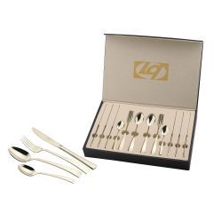 LQ Set 24 Piece Forks and Spoons Titanium Plated Stainless DA141C023-TCM