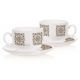LUMINARC Coffee Cups with a Plate Set 6 Pieces Arcopal Q5484