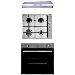 Purity Hood Flat 60 cm 450 m3/h, Gas Hob 60 cm and Gas Oven 60 cm