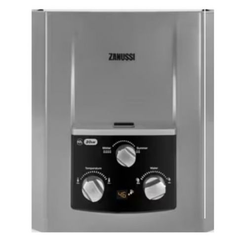 Zanussi Gas Water Heater Digital 6 Liter Without Chimney with Adapter Silver ZYG063131SL