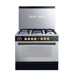 REAL TECH Cooker 5 Burners Cast Iron 60*90 with Fan Full Safety R6090SB-Ca-Di-FS-Rok-OL-900811