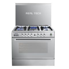 REAL TECH Cooker 5 Burners Digital 60*80 with Fan Full Safety R6090SS-Mat-Di-FS-Rok-OL-800803