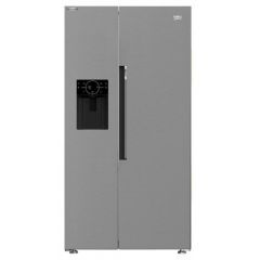BEKO Refrigerator Side By Side 651 Liter NoFrost With Water Dispenser Inox GN166130XB