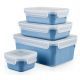 Tefal Set Of Food Containers With Master Seal Lock System Blue 4 Psc N1030810