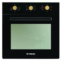 Fresh Built-In Gas Oven 60 cm With Gas Grill Black Close-10345