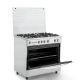 White Point Gas cooker 60 * 90 cm 5 Burners Full Safety Stainless Steel Mirror Oven Door WPGC9060XCFSAM