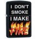 Zippo Windproof Lighter I Make Smoke Black CI412247